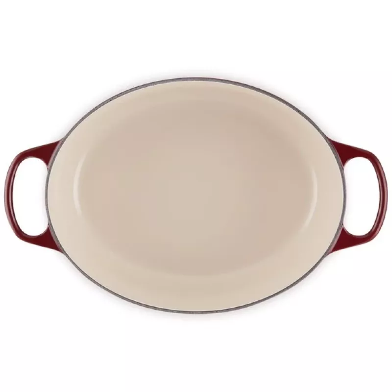 Le Creuset Signature ovali skrudintuvė 31 cm raudono vyno spalvos (21178319494441)