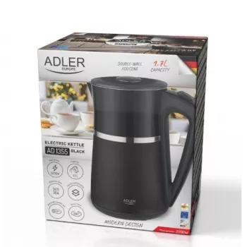 Elektrinis virdulys Adler 1,7 l 2200 W juodas