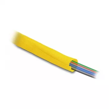 DeLOCK Woven Sleeve savaime užsidaranti karščiui atspari apsauginė įvorė 5 m x 25 mm geltona