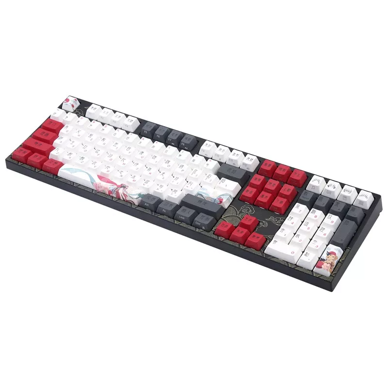 Mechaninė žaidimų klaviatūra Triton Varmilo VEA108 Beijing Opera, MX Brown jungikliai, baltas LED, US išdėstymas