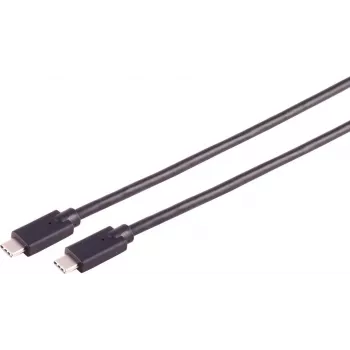 USB laidas S/CONN 13-62025 USB 3.2 Gen 2x2 1 m USB C juodas