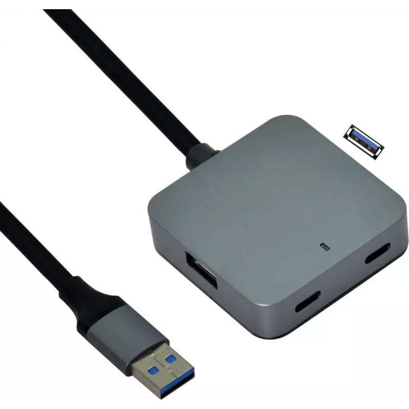 USB šakotuvas VALUE 12.99.1124 USB 3.2 Gen 1 Type-A juodas 5 m