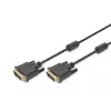 DIGITUS - DVI kabelis - Dual Link - DVI-D (V) - DVI-D (V) - 5,0 m - Formuotas, varžtai nykščiams - Juoda (AK-320101-050-S)