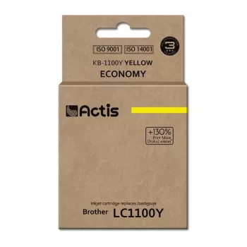 Actis KB-1100Y rašalas (pakaitalas Brother LC1100Y/980Y; standartinis; 19 ml; geltonas)