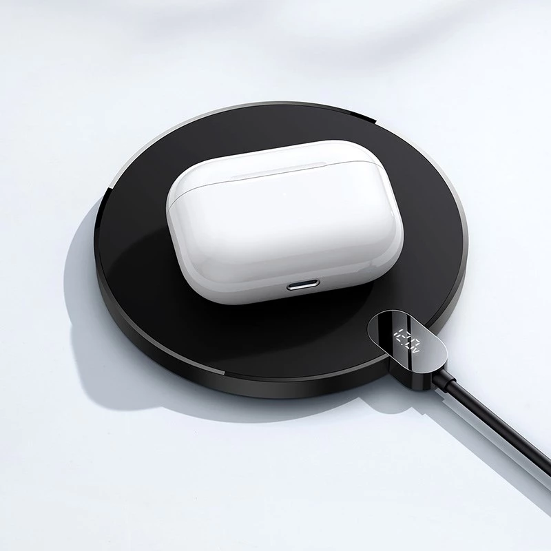 Baseus CCED000001 mobiliojo įrenginio įkroviklis Ausinės, Išmanusis telefonas Juodas USB Belaidis įkrovimas Vidaus naudojimui