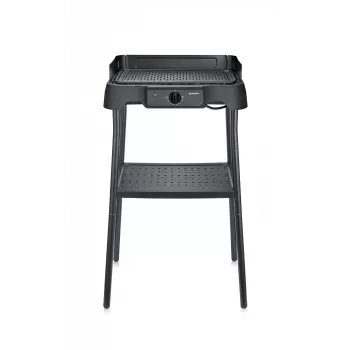 Stalinis elektrinis grilis SEVERIN PG 8596, 2000 W, stačiakampės grotelės, juodas, sukamoji rankenėlė