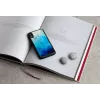 Išmaniojo telefono dėklas iKins, skirtas iPhone XR — mėlynos ežero spalvos išorė, juoda vidinė pusė