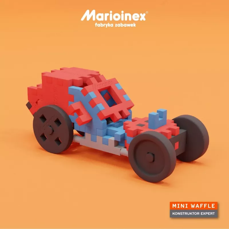 Žaislų konstravimo rinkinys Marioinex Mini Waffle Constructor — 141 vnt., įvairiaspalvis, nuo 5 metų
