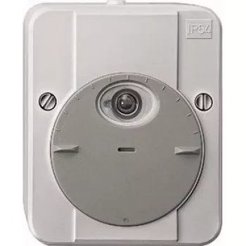 Elektros jungiklis Merten 544829, pilkas, kintamos srovės įvestis 230 V, 10 A išvestis, IP54, 80×47×97 mm