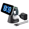 3-in-1 belaidžio įkrovimo stotelė Anker MagGo B25M4G11 — dokų stovas, skirtas iPhone, AirPods ir Apple Watch