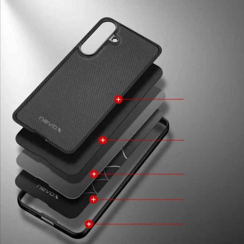 nevox StyleShell NYLO - Samsung Galaxy S25 FE juoda (2576)