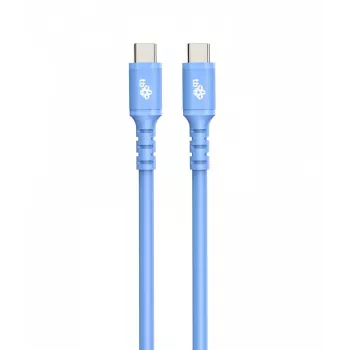 USB C - USB C kabelis 1m. silicone Mėlyna