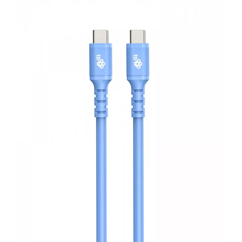 USB C - USB C kabelis 1m. silicone Mėlyna