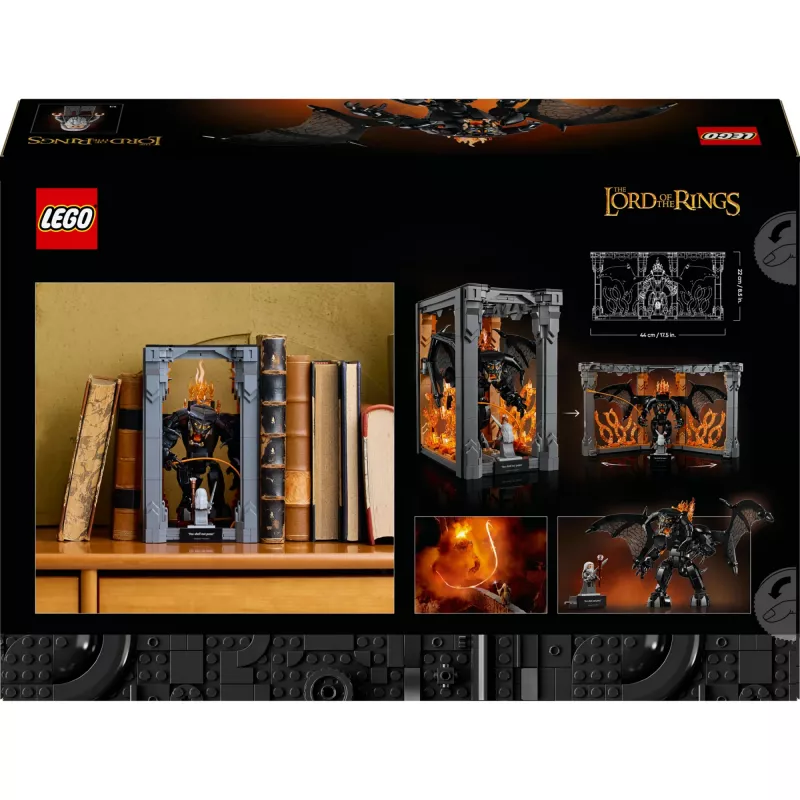 LEGO ICONS 10367 „Žiedų valdovas“: Balrogo knygų niša