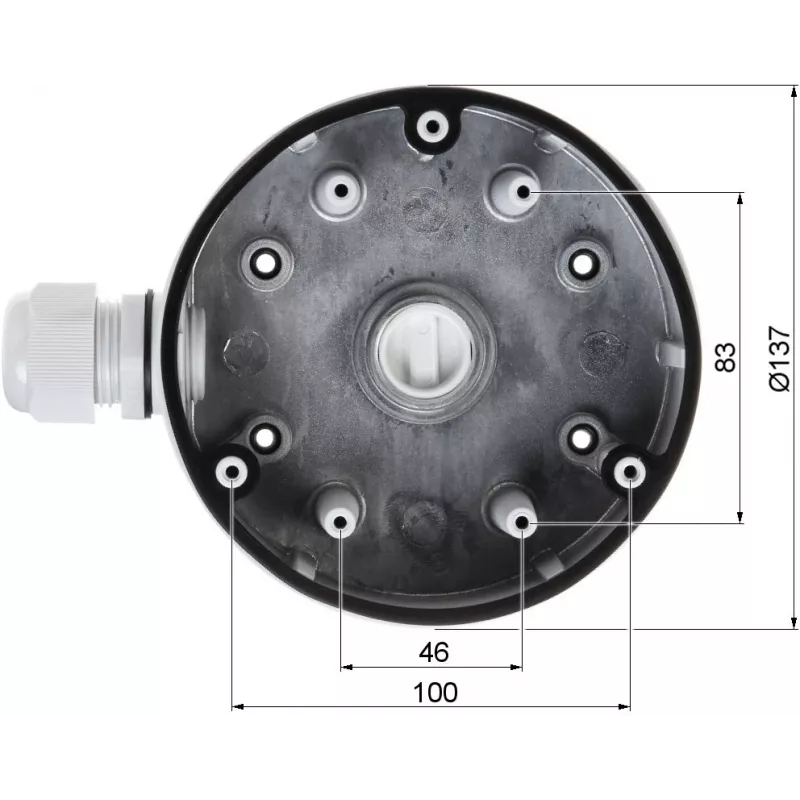 Korpusas ir laikiklis Hikvision DS-1280ZJ-DM21