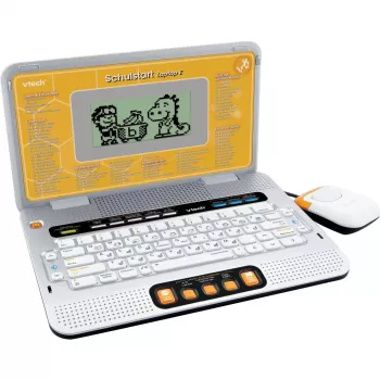 Mokomasis nešiojamasis kompiuteris VTech Schulstart Laptop E vaikams nuo 6 iki 8 metų, sidabrinis, interaktyvus mokymosi žaislas