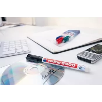 Nuolatinis žymeklis Edding 8400 CD/DVD/BD su apvaliu antgaliu juodas mėlynas žalias raudonas