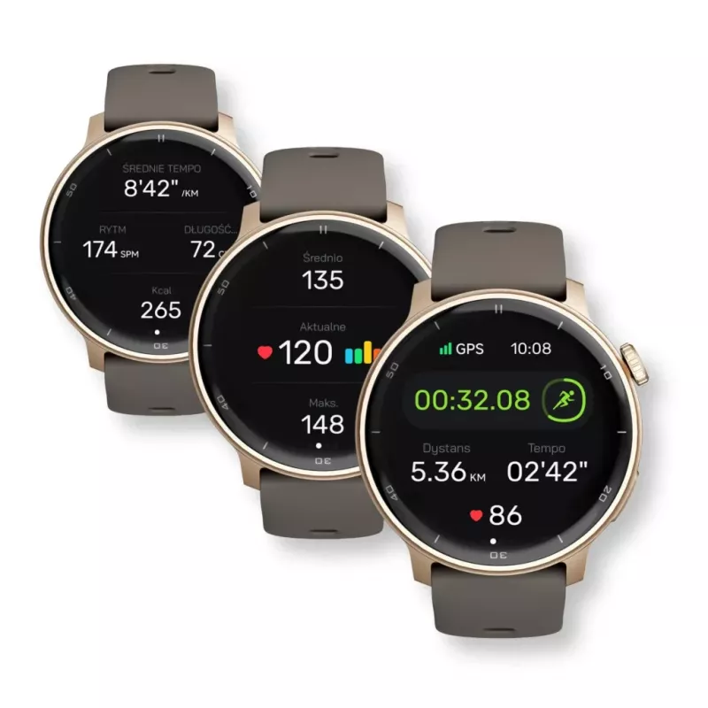 Stelio STSWA101GD Activ GPS 46 mm auksinis išmanusis laikrodis