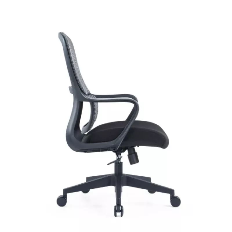 Up Up Darwin ergonominė biuro kėdė juoda, juodas audinys + pilkas tinklelis