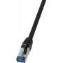 Tinklo kabelis LogiLink CQ6115S RJ-45 Cat6a 20 m Juodas