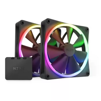 NZXT F140 RGB TWIN ventiliatorius 14 cm juodas 500-1800 RPM Fluid Dynamic Bearing
