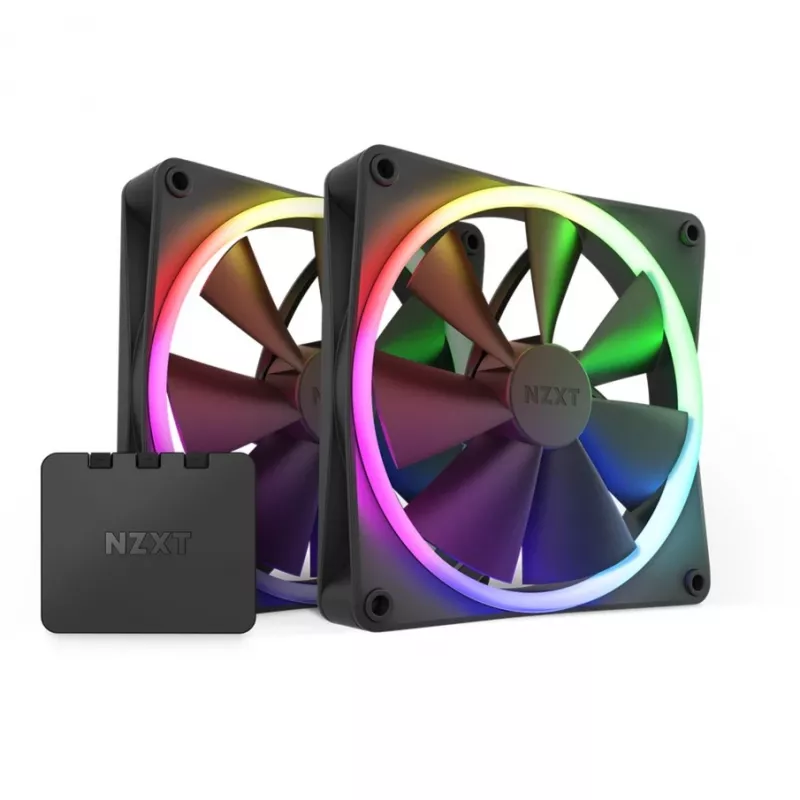 NZXT F140 RGB TWIN ventiliatorius 14 cm juodas 500-1800 RPM Fluid Dynamic Bearing