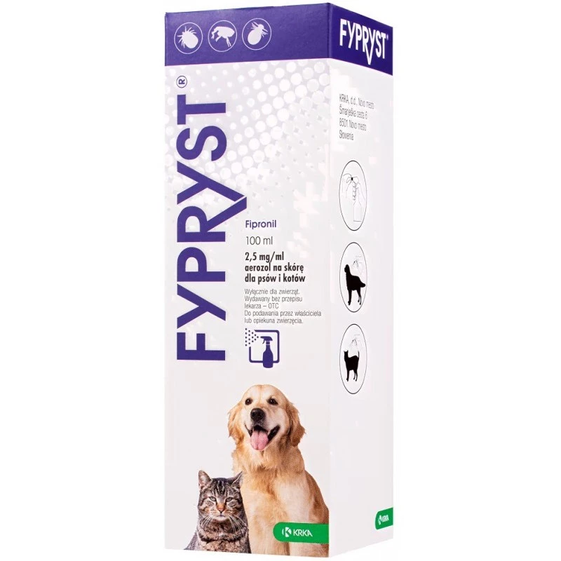FYPRYST Fipronil - purškalas nuo blusų ir erkių šunims ir katėms - 100 ml