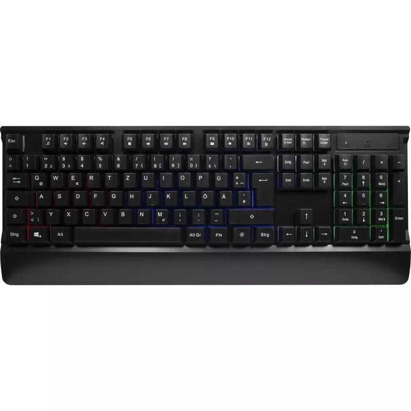 Laidinis žaidimų klaviatūros ir pelės rinkinys INTER-TECH KC-3000 RGB foninis apšvietimas, USB jungtis