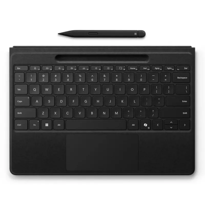 „Microsoft Surface Pro Flex“ klaviatūra su jutikliniu kilimėliu, belaidė, „Bluetooth“, QWERTY, juoda