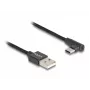 DeLOCK USB 2.0 laidas USB-A kištukas į USB-C kištuką, kampinis, 0,5 m, juodas