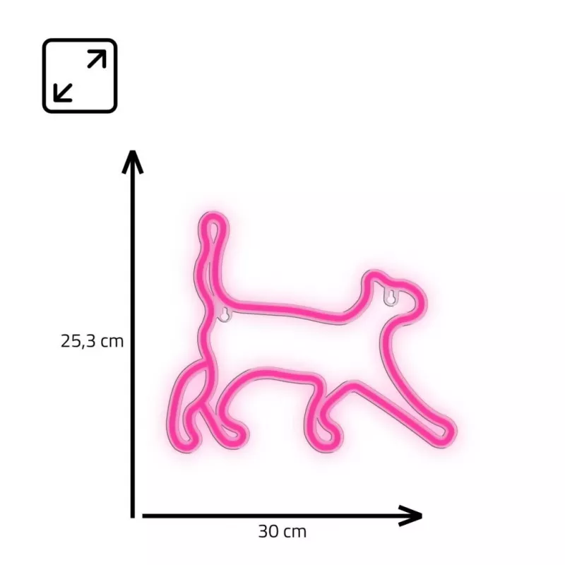 Dekoratyvinė neoninio stiliaus LED šviestuvas MANTA SNL70PK Style Neon Lights CAT 2 Rožinė (modelis SNL70PK)