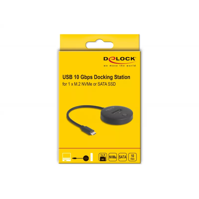 M.2 prijungimo stotelė DeLOCK 64254 USB 3.2 Gen 1 Type-C NVMe SATA