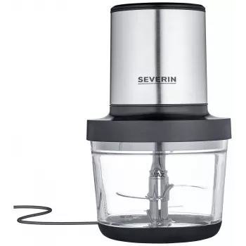 Elektrinis maisto smulkintuvas Severin KM 3867 1 L 400 W juoda, sidabrinė, permatoma