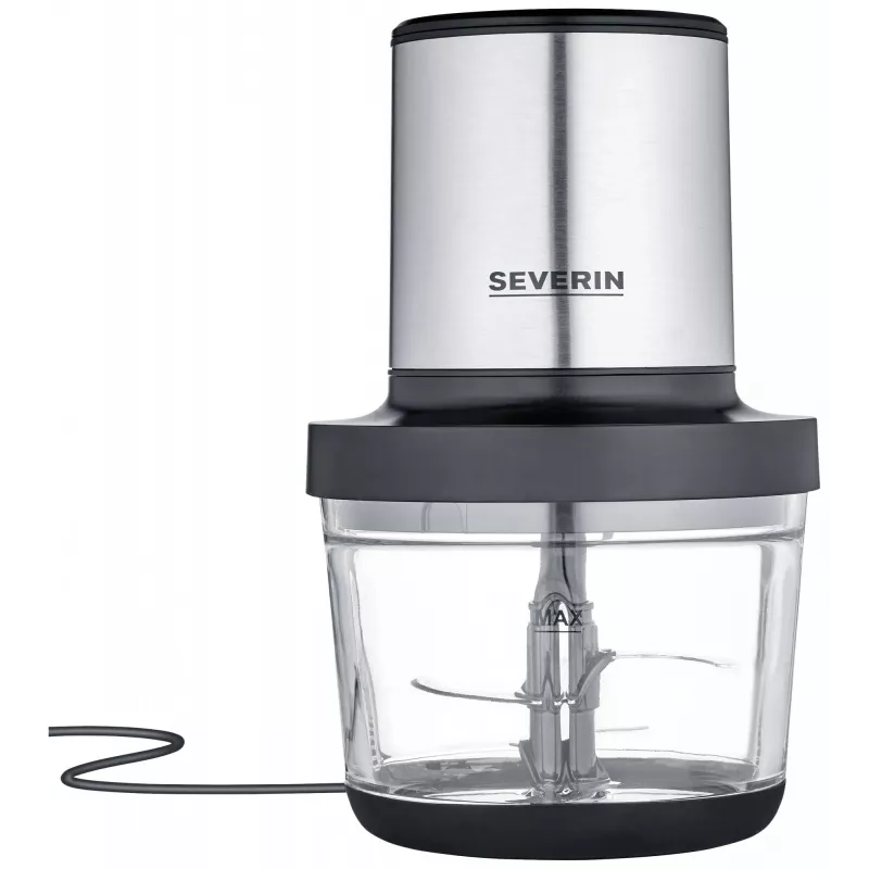 Elektrinis maisto smulkintuvas Severin KM 3867 1 L 400 W juoda, sidabrinė, permatoma
