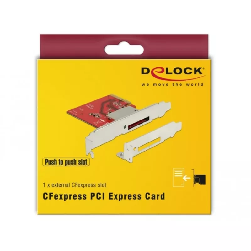 DeLOCK PCI Express > 1x išorinis CFexpress lizdas - atminties kortelių skaitytuvas (CF) - PCI Express x4 3.0 (91748)