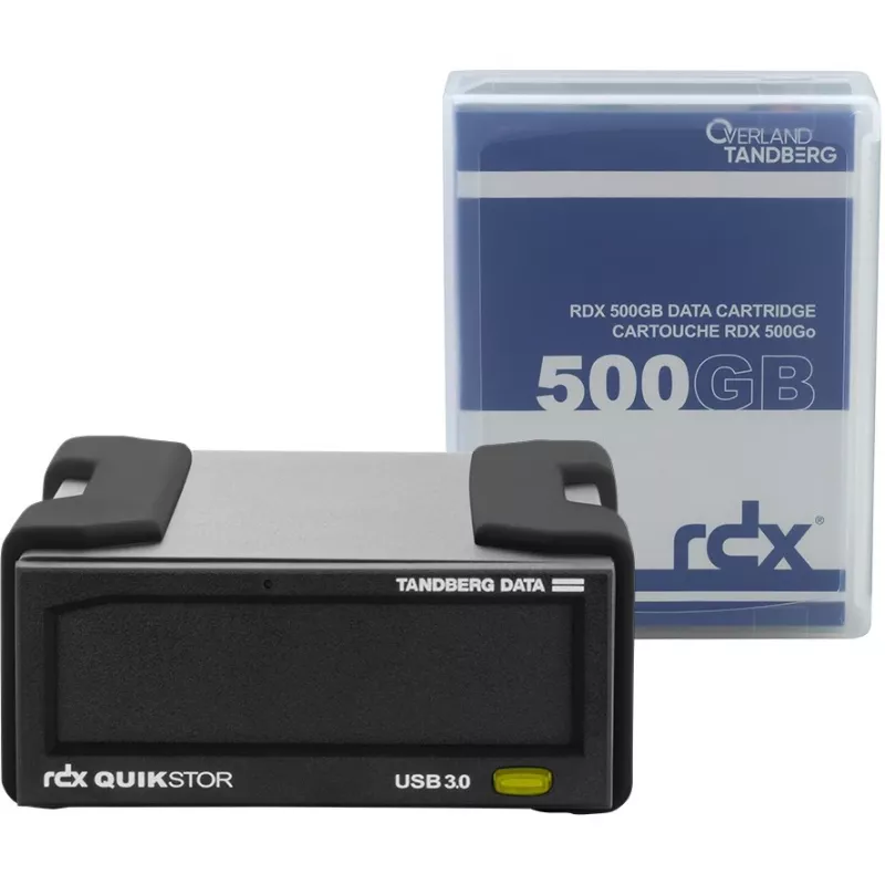 Saugojimo įrenginys Overland-Tandberg O-T RDX Išorinis įrenginio rinkinys 500GB USB3+