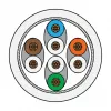 Metz Connect komutacinis kabelis Cat.6 Ultraflex500 VoIP AWG 26 5,0 m baltas