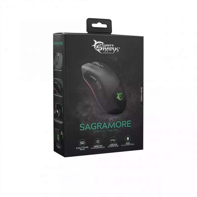Pelė White Shark GM-9003 SAGRAMORE RGB 7.000 DPI