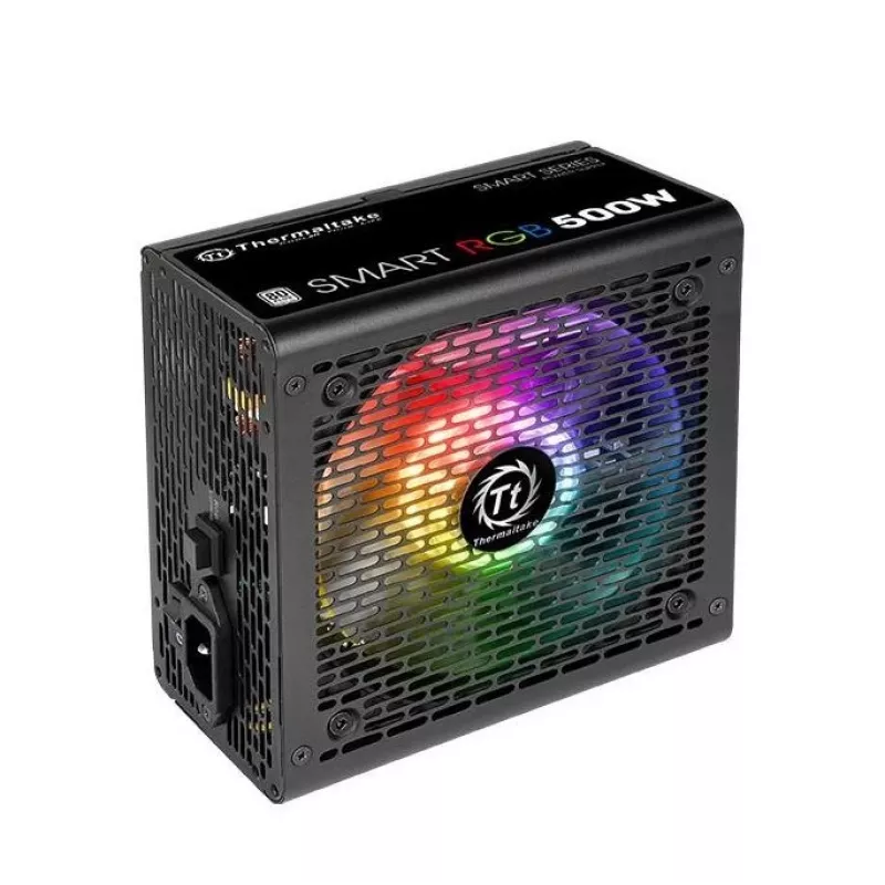 Thermaltake SMART RGB PS-SPR-0500NHSAWE-1 - Maitinimo blokas (vidinis) - ATX12V 2.3 - 80 PLUS - AC 230 V - 500 W - aktyvus PFC - juodas