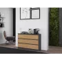 Komoda top e shop M6 120 — antracito/ąžuolo, 6 stalčiai, 1200×300×770 mm, medžio drožlių plokštė