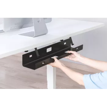 Digitus DA-90450 Kabelmanagementwanne 600x135x108mm Juodas plienas 1