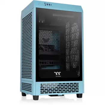 Thermaltake The Tower 200 turkiozinis grūdintas stiklas