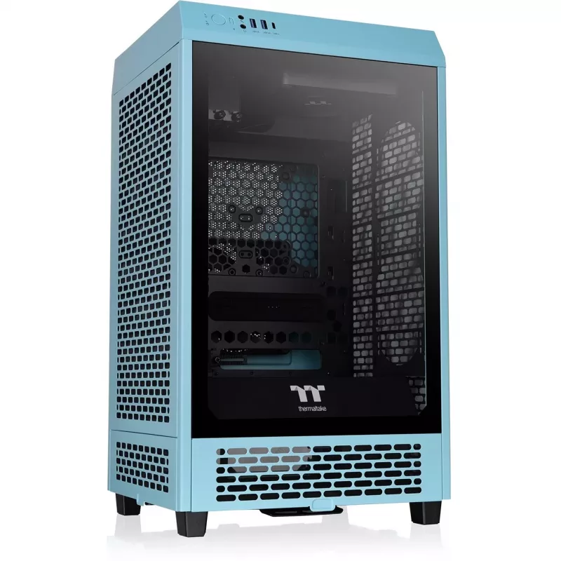 Thermaltake The Tower 200 turquoise Tempered Glas