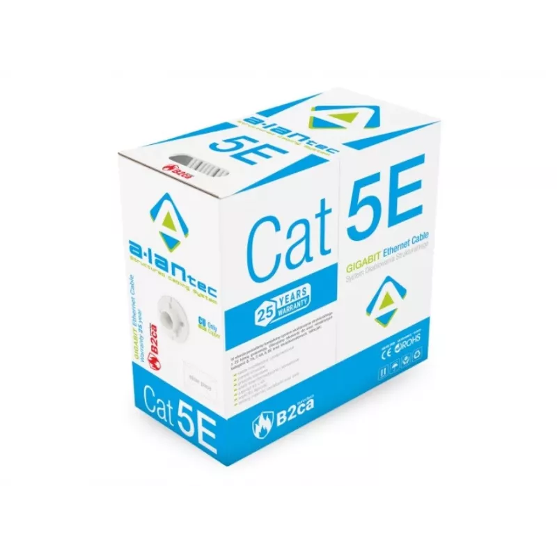 Kabelis U/UTP kat.5e B2ca LSOH 305m KIU5LSOH305B Alantec