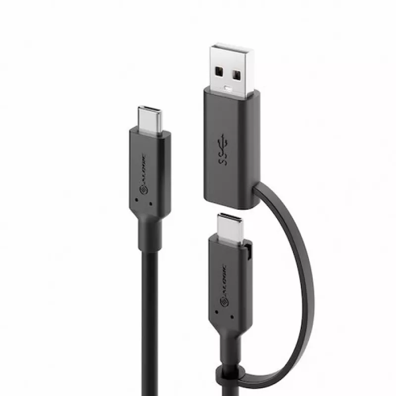ALOGIC Elements serijos USB-C į USB-C laidas su USB-A adapteriu 1,2 m 5A 10 Gbps