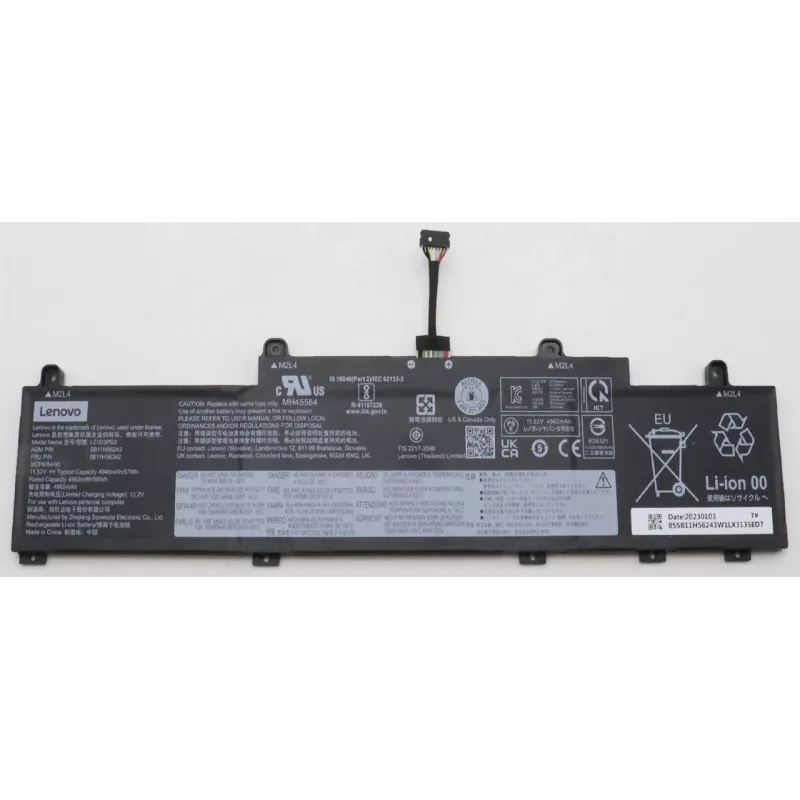 Vidinė ličio jonų nešiojamojo kompiuterio baterija Lenovo 57Wh 5B11H56342