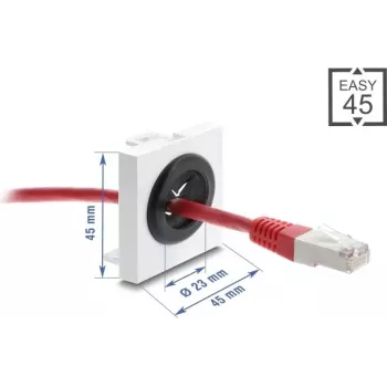 Kabelių praleidimo įvorė DELOCK Easy 91075, 23 mm skersmuo, kabelių pravedimui per stalus/spinteles