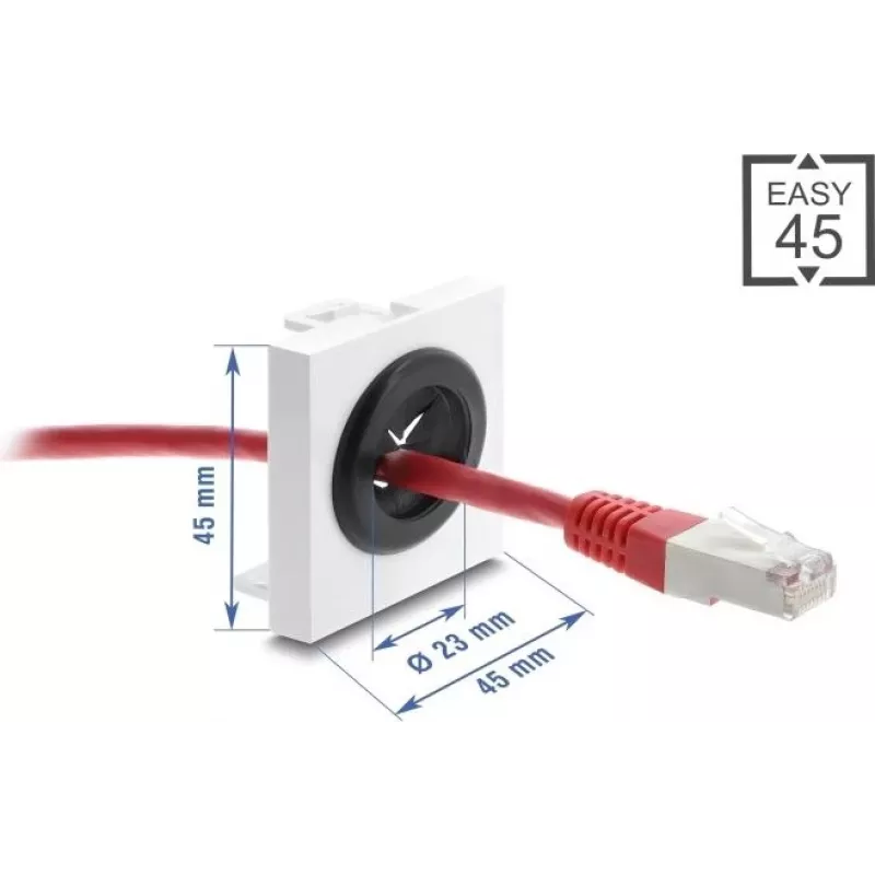 Kabelių praleidimo įvorė DELOCK Easy 91075, 23 mm skersmuo, kabelių pravedimui per stalus/spinteles
