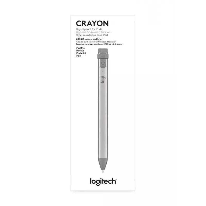 Logitech Crayon – skaitmeninis rašiklis, skirtas Apple iPad (Lightning) – pilkas