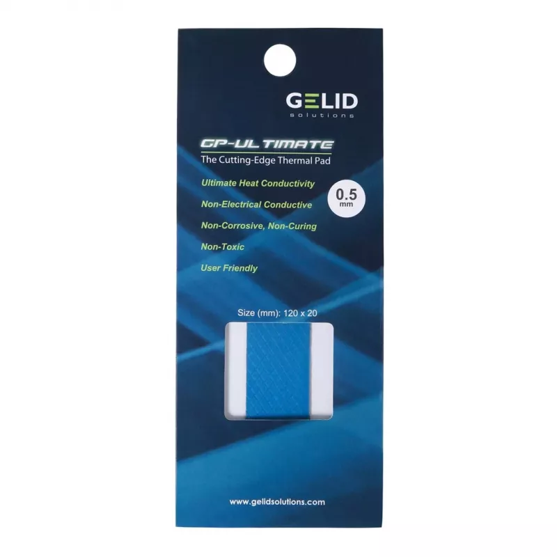 Termo pagalvėlė Gelid Solutions TP-GP04-R-C Tankis 3.2 g/cm³ Plotis 120 mm Gylis 20 mm Aukštis 1.5 mm
